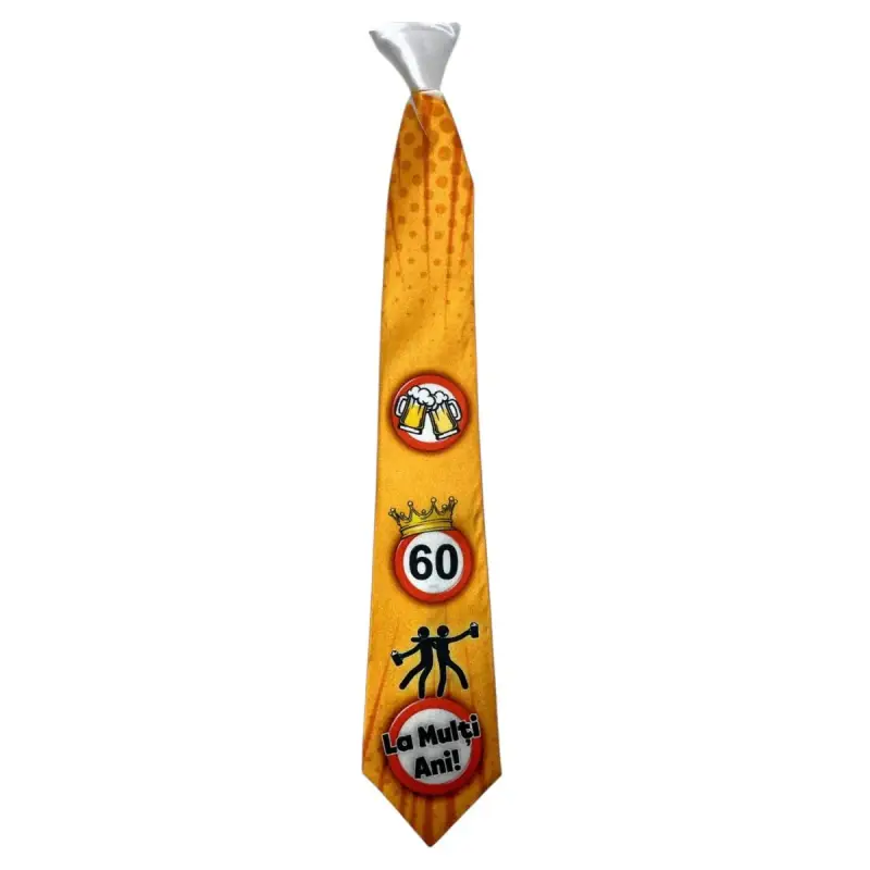 60 la multi ani, cravata cu mesaj, model crv023